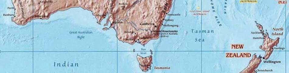 Dźwiękii atmosferyczne Nowej Zelandii i Australii