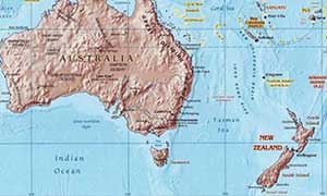 Sons atmosphériques de la Nouvelle-Zélande et de l'Australie