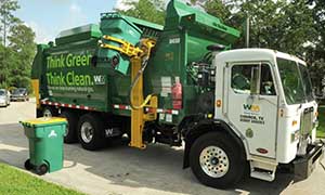 Garbage truck and a garbage machine sounds